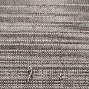 18 Inch Sterling Silver Abstract Style Cubic Zirconia Necklace A3020